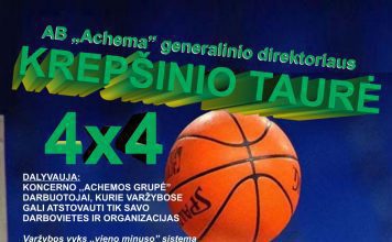 AB ACHEMA GENERALINIO DIREKTORIAUS KREPŠINIO TAURĖ