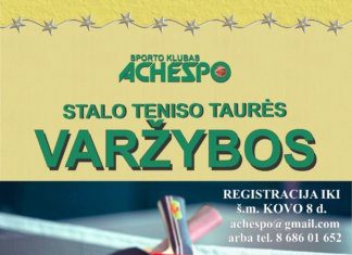 Stalo teniso turnyras – aukščiausia lyga finišuos balandžio 17 d.