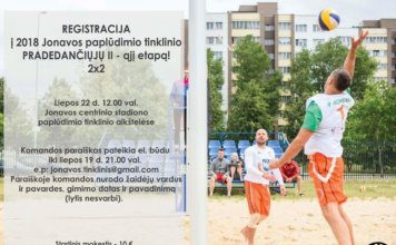 Jonavos paplūdimio tinklinio 2×2 pradedančiųjų registracija iki liepos 19 d. (antras etapas)