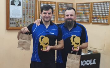 Dvejetų stalo teniso taurės varžybose nugalėjo S.Valkauskas ir I.Mumgaudis